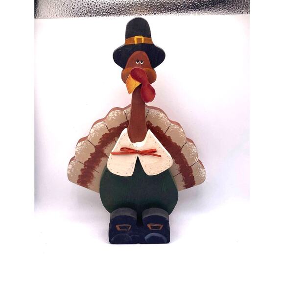 Five wooden turkeys: pre-owned - Thanksgiving holiday decor - Picture 2 of 12